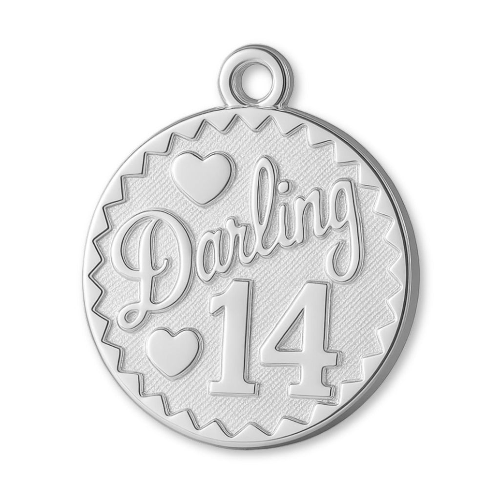 925 Sterling Silver - Darling 14 Amulet Charm
