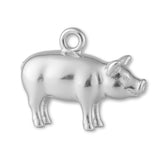 925 Sterling Silver - Farmyard Pig Charm