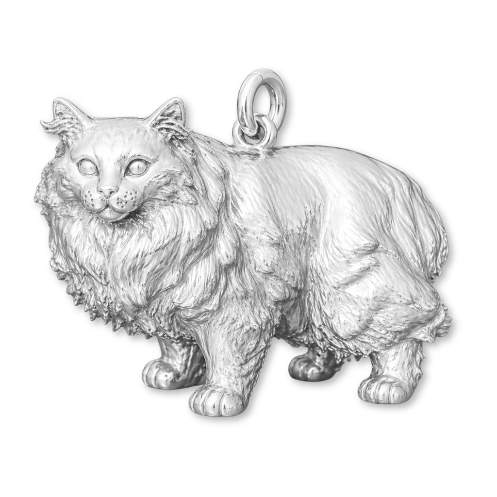 925 Sterling Silver - Cymric Cat Charm
