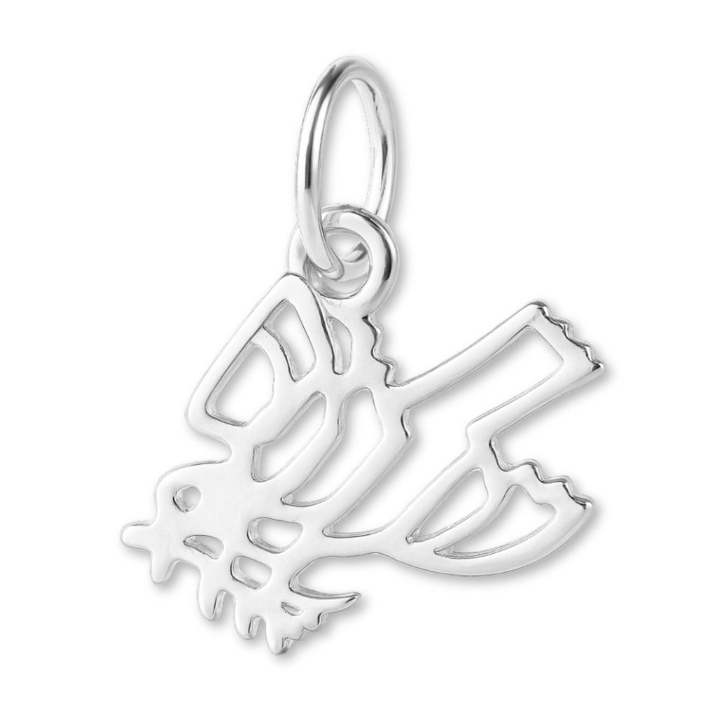 925 Sterling Silver - Filigree Dove Charm