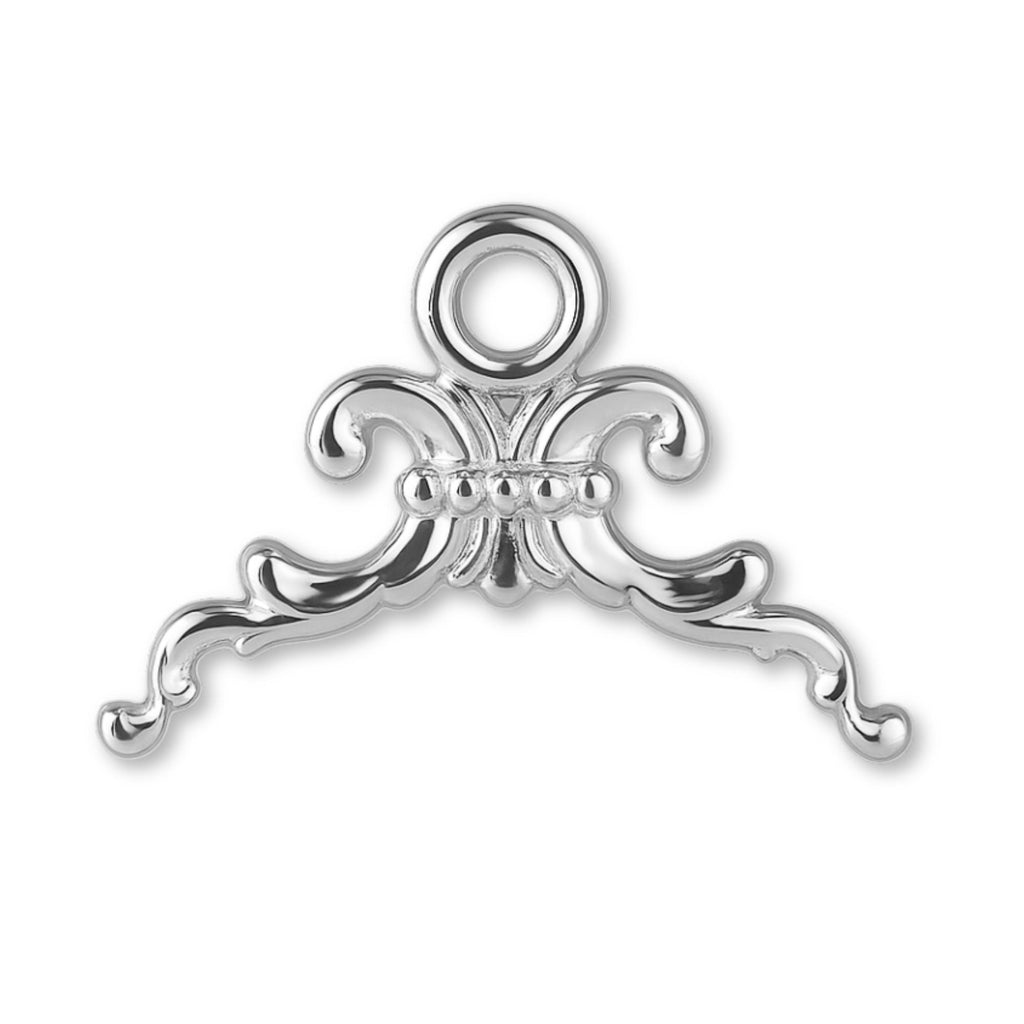 940 Argentium Silver - Fleur-de-Lis Crest Charm