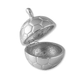 940 Argentium Silver - Soccer Ball Locket Charm