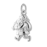 925 Sterling Silver - Walking Santa Claus Charm