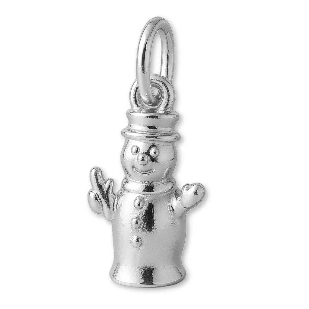 999 Pure Silver - Classic Snowman Charm