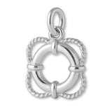 940 Argentium Silver - Classic Rope Lifebuoy Charm