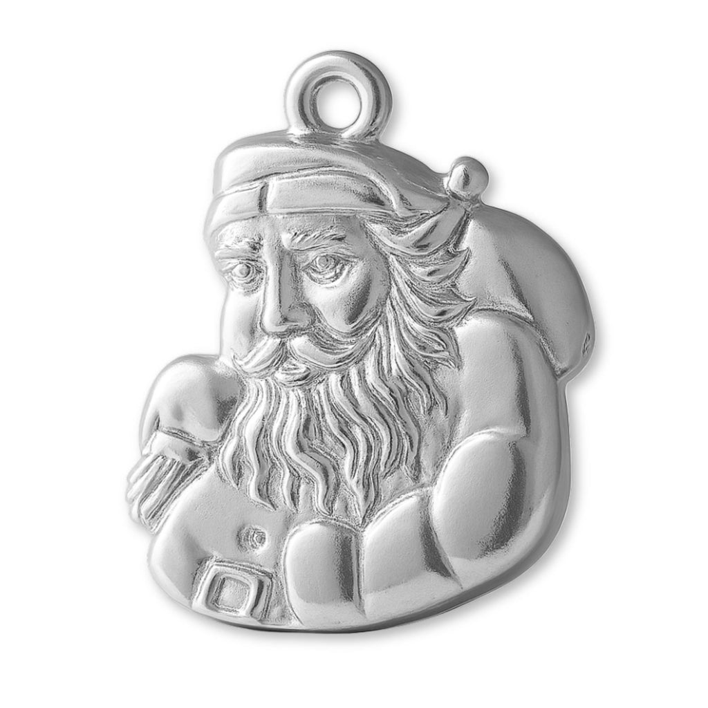 925 Sterling Silver - Santa Claus Portrait Charm