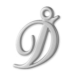 925 Sterling Silver - Cursive Letter Charm
