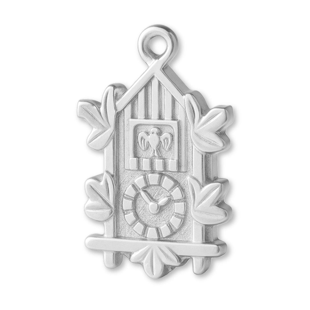 940 Argentium Silver - Ornate Cuckoo Clock Charm