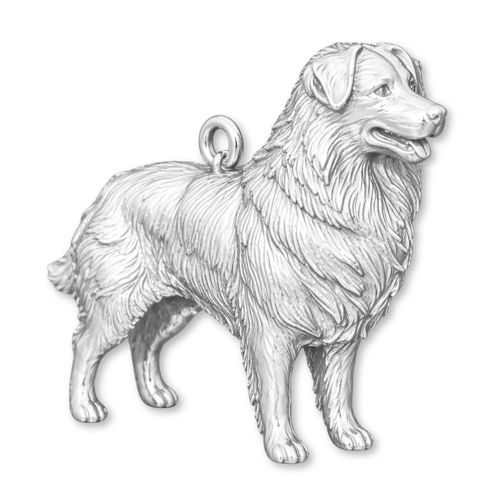940 Argentium Silver - Australian Shepherd Dog Charm