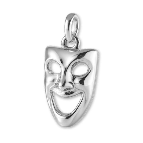 940 Argentium Silver - Classic Comedy Mask Charm
