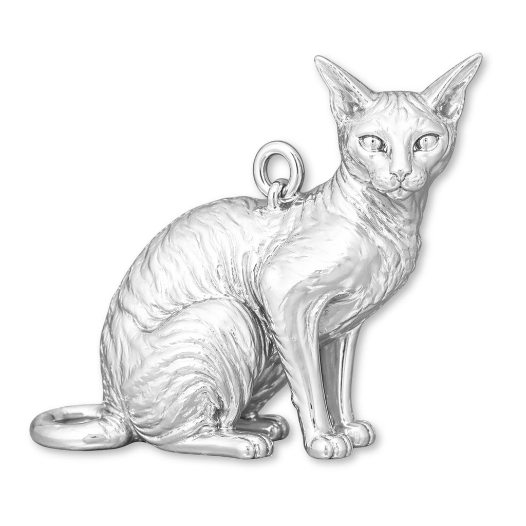 999 Pure Silver - Cornish Rex Cat Charm