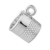 940 Argentium Silver - Dimpled Thimble Charm
