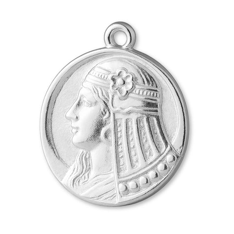 940 Argentium Silver - Moon Goddess Amulet Charm