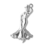 940 Argentium Silver - Flamenco Dancer Charm