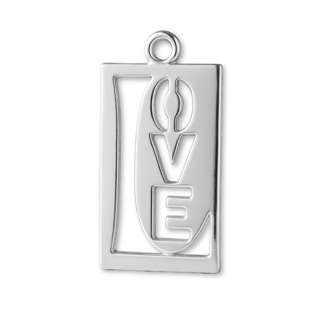 925 Sterling Silver - Inverted Love Charm