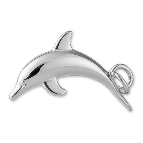 925 Sterling Silver - Diving Dolphin Charm