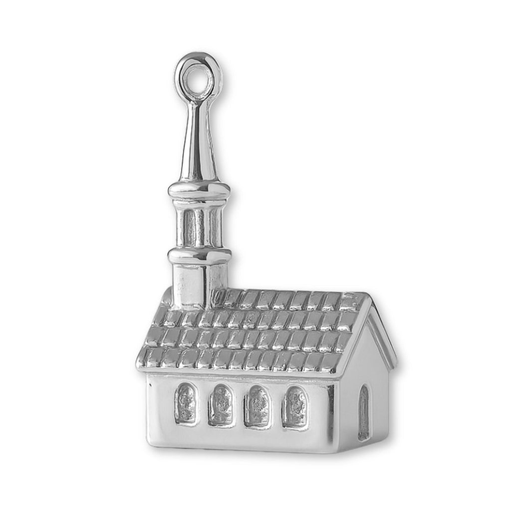 925 Sterling Silver - Steeple Church Charm