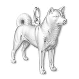 940 Argentium Silver - Akita Dog Charm