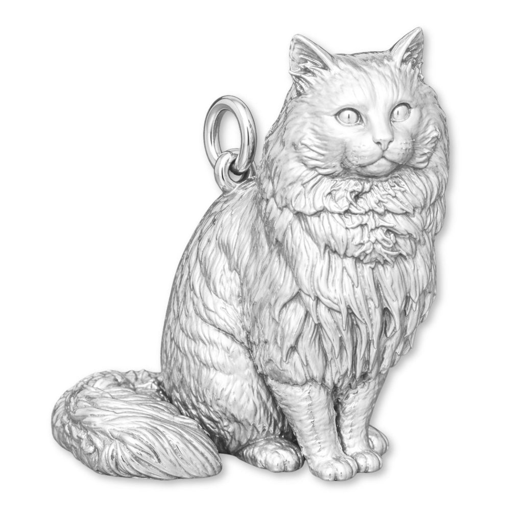 925 Sterling Silver - Ragamuffin Cat Charm