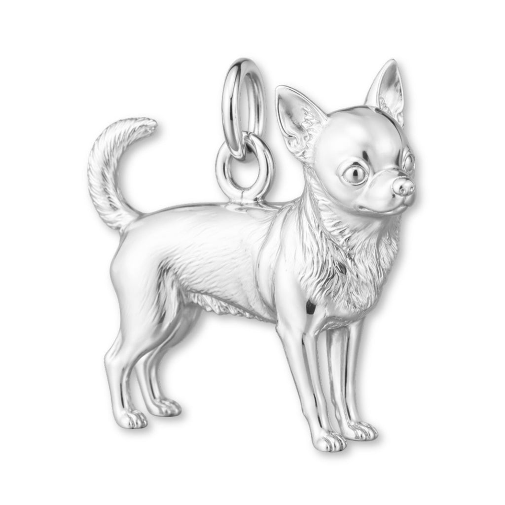 940 Argentium Silver - Chihuahua Dog Charm