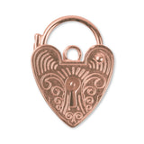 9ct Rose Gold - Engraved Padlock Clasp