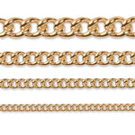 9ct Yellow Gold - Curb - Necklace Chain