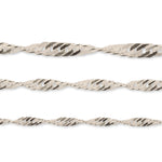 925 Sterling Silver - Singapore Twist - Bracelet Chain