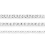 9ct White Gold - New York Curb - Chain Roll