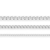 18ct White Gold - New York Curb - Chain Roll