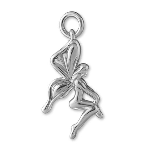 9ct White Gold - Garden Fairy Charm