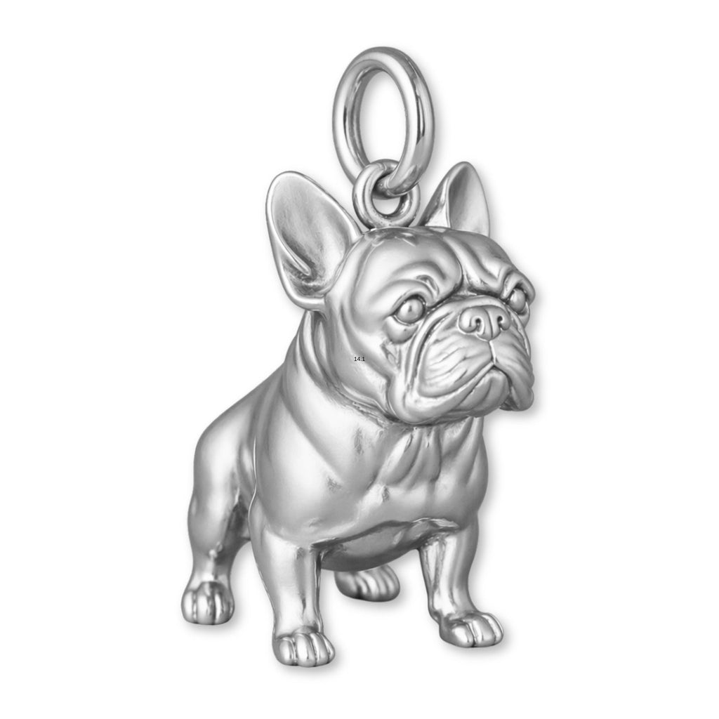 18ct White Gold - French Bulldog Charm
