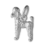 9ct White Gold - Poodle Dog Charm