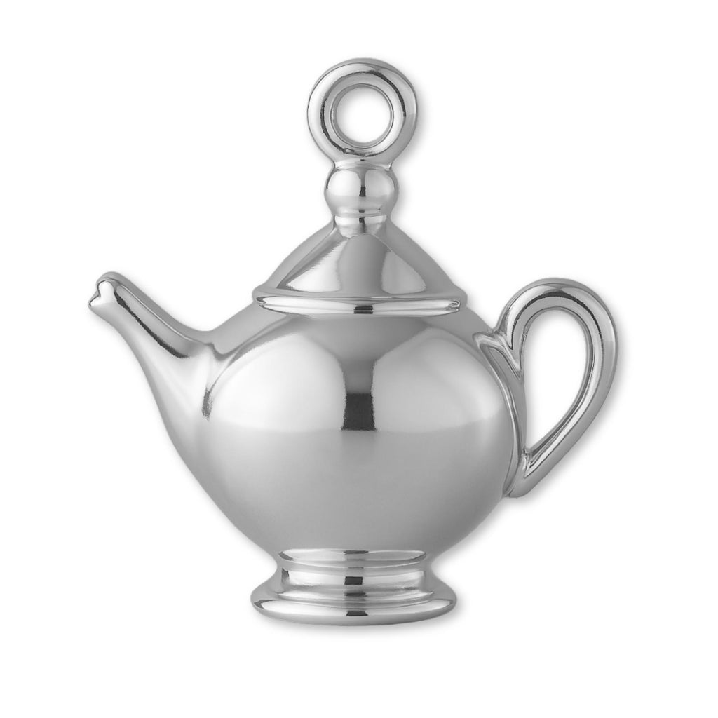 9ct White Gold - Classic Teapot Charm