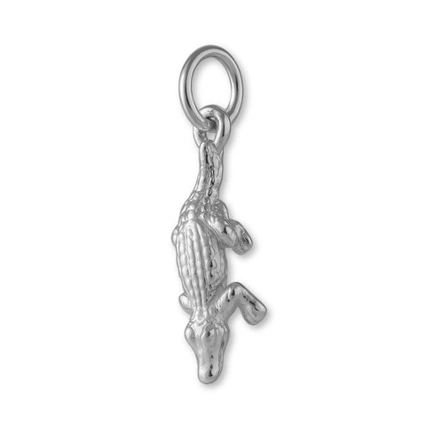 9ct White Gold - Freshwater Crocodile Charm