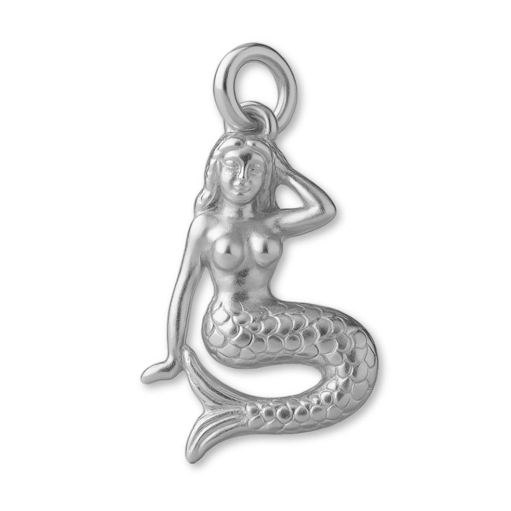 9ct White Gold - Ceasg Mermaid Charm