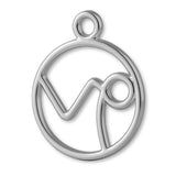 18ct White Gold - Capricorn Zodiac Round Charm