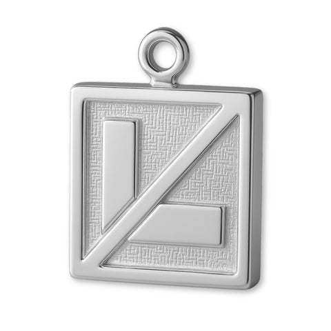 18ct White Gold - Lost L Plate Charm