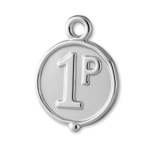18ct White Gold - 1st Place Medal Charm