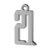 18ct White Gold - 21 Monogram Charm
