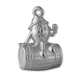 18ct White Gold - Cracker Barrel Charm