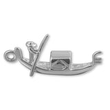 18ct White Gold - Venetian Gondola Charm