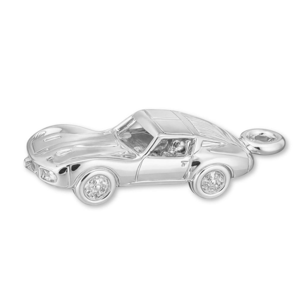 9ct White Gold - Sports Car Charm