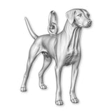 9ct White Gold - Dalmatian Dog Charm