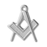 9ct White Gold - Freemason Charm