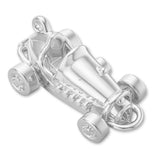 18ct White Gold - Hot Rod Racer Charm