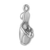 9ct White Gold - Low Heel Charm