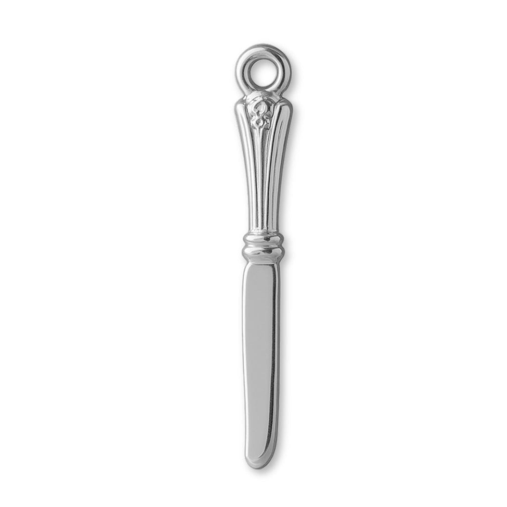 18ct White Gold - Ornate Butter Knife Charm