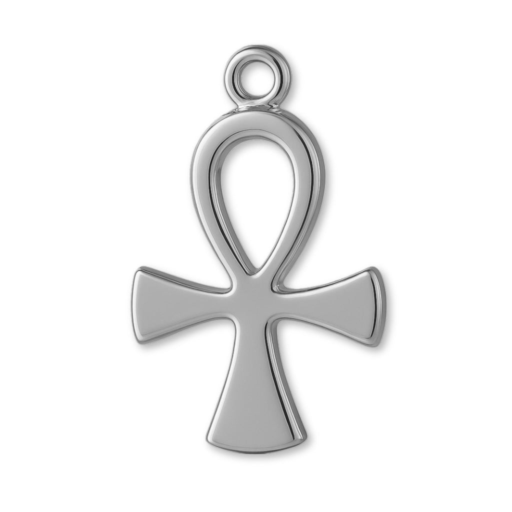9ct White Gold - Egyptian Ankh Charm