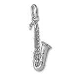 18ct White Gold - Tenor Saxophone Charm