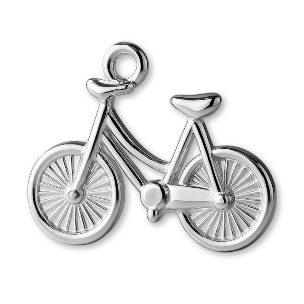 18ct White Gold - Mini Bicycle Charm